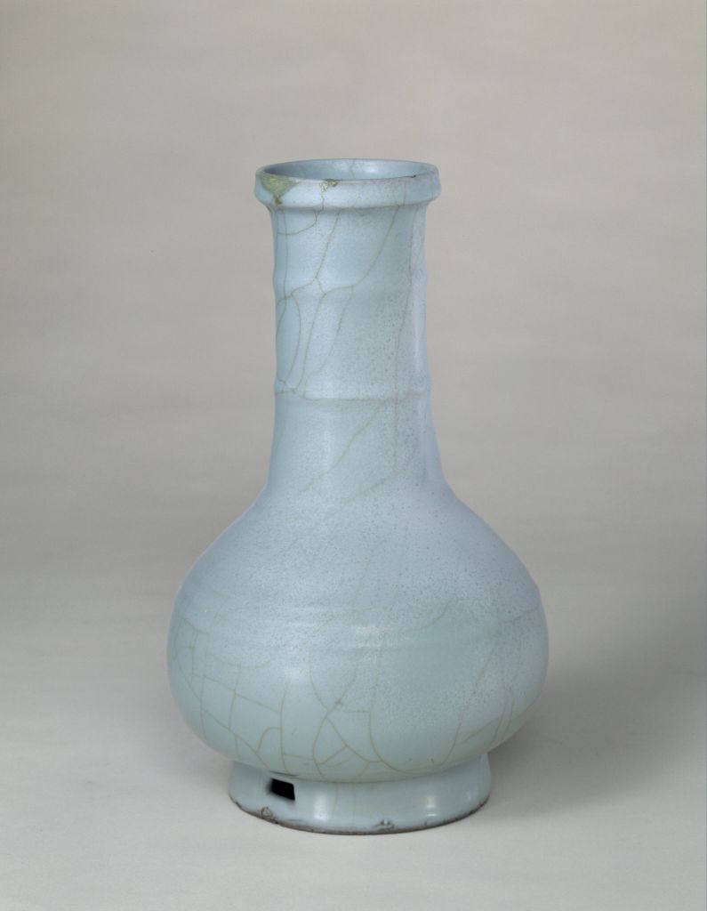 图片[1]-Guanyao pink glaze string vase-China Archive